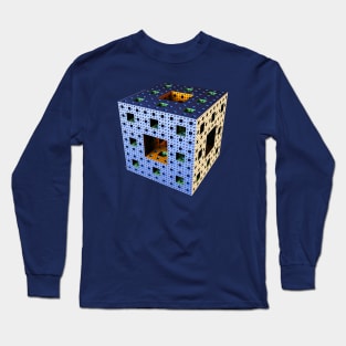 Fractal- Menger Sponge Long Sleeve T-Shirt